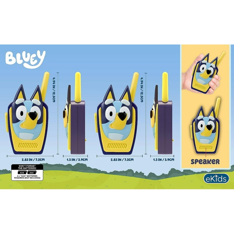 ekids Bluey Walkie Talkies: Indoor and Outdoor Fun Toy for