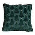 thumbnail image 4 of Christmas Pillow Covers, Decorative Throw Pillow Cases, Embroidered Embossed Christmas Trees for Lounge Chair and Winter Home Styling, 18 x 18 in, 4 of 5