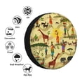 thumbnail image 4 of Goofa Ethnic African Pattern Universal Tire Cover for Jeep, SUV, Truck, and Trailer – Waterproof, UV-Resistant,Easy to Install, Fits 14"-17" Tires-14 inch, 4 of 6