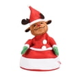 thumbnail image 2 of sweethay Sombrero de muñeca de Navidad de dibujos animados para exteriores, juguete de peluche que brilla cantando, , juguetes encantadores, Kits de decoración para fiestas ciervo navideño, 2 of 6