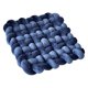 thumbnail image 2 of Almohada de tiro hecha a mano, almohada de suelo cuadrada, regalo de inauguración de la casa, cojín cómodo, cojín de asiento para el suelo, hogar, pat Azul, 2 of 8