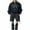 Black, variant on LMLYSoH Women's Autumn Casual Hooded Coat Long Sleeve Star Print Zip Up Drawstring Hoodie