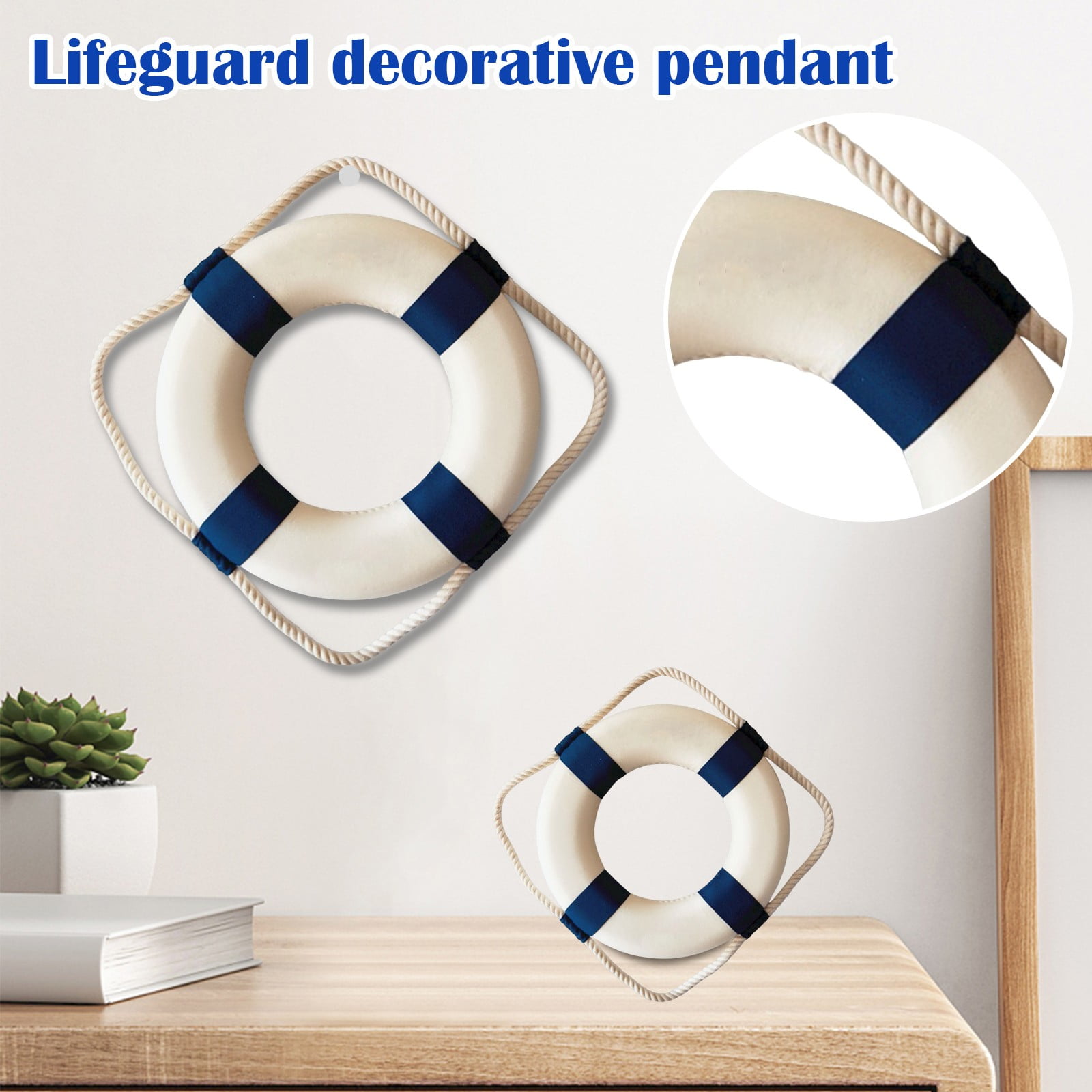 Poo Life Safety Ring Life Preserver Swimline Pool Foam Lifeguard Buoy Boat Swimming Ring Blue 9.8 Inch