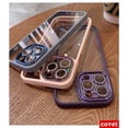 thumbnail image 4 of COVET Fundas TPU Plateado Acrílico Transparente Viene Con Un Brillo Integrado Lente De La Cámara protector Caso Para Case Funda Para iPhone 14 13 12 11 Pro Max 14 Plus, 4 of 4