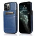 thumbnail image 4 of iPhone 12 Pro Max Case, Leather Wallet Case iPhone 12 Pro Max 6.7", PU Leather Case, Built in Stand Wallet Credit Card Holder Case 5 Card Slots Case For Apple iPhone 12 Pro Max, Blue, 4 of 10