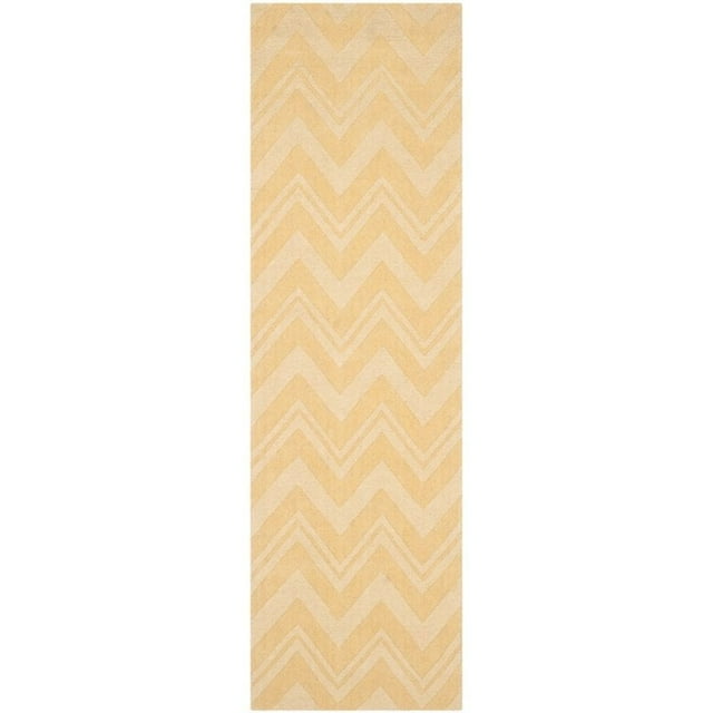 Safavieh Impressions 6' Square Hand Loomed Wool Rug in Gold