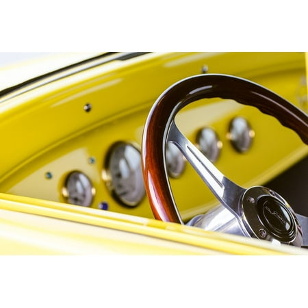 Hot Wheels Posters - LAMINATED POSTER Dials Classic Car Hot Rod Steering Wheel Muscle Car Poster Print 24 x 36