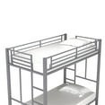 Your Zone Jillette Twin over Twin Metal Bunk Bed, Silver