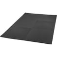 thumbnail image 4 of FlooringInc 3/8" Thick Exercise Tiles 2ft x 2ft Portable Interlocking Foam Tile Mats, 6 Tiles, Black, 4 of 6