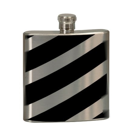 

KuzmarK 6 oz. Stainless Steel Pocket Hip Liquor Flask - Black White Stripes