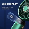 thumbnail image 3 of Ventilador portátil, ventilador personal de mano de 5000 mAh, recargable con 5 velocidades, mini ventilador silencioso con pantalla LED, tiempo de funcionamiento de 11 a 21 h para oficina., 3 of 5