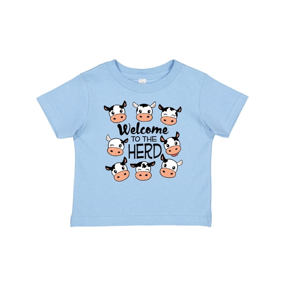 Inktastic Welcome to the Herd with cute Black and White Holstein Cows Boys or Girls Baby T-Shirt
