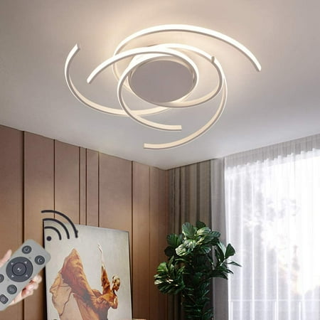

LED Ceiling Light Dimmable Living Room Kitchen Flush Hanging Lamp Modern Spiral Flower Shape Ceiling Lamp Fixture Bedroom Ceiling Chandelier Lighting with Remote Control White Ø29.5\u203