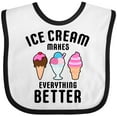thumbnail image 3 of Inktastic Ice Cream Makes Everything Better Boys or Girls Baby Bib, 3 of 4