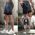 thumbnail image 4 of Man Jogging Sportswear Mens 2 In 1 Beach Sport Shorts Quick Drying Running Shorts Workout Gym Exercise Shorts Fitness Sweatpants Jd4, 4 of 4