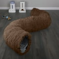 thumbnail image 2 of PETMAKER Cat Tunnel with Cat Bed - Multifunctional Cat Tunnel Bed, Brown, 2 of 11