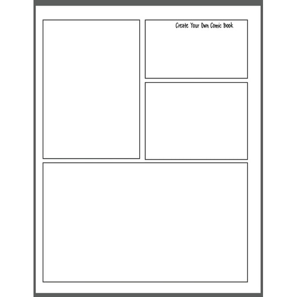 Create Your Own Comic Book Blank Comic Book For Kids With