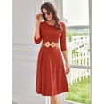 thumbnail image 3 of Vestido midi GRACE KARIN 2025 Primavera-Verano, corte A, manga 3/4, 3 of 6
