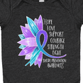 thumbnail image 4 of Inktastic Suicide Prevention Awareness Purple Teal Sunflower Ribbon Boys or Girls Baby Bodysuit, 4 of 5