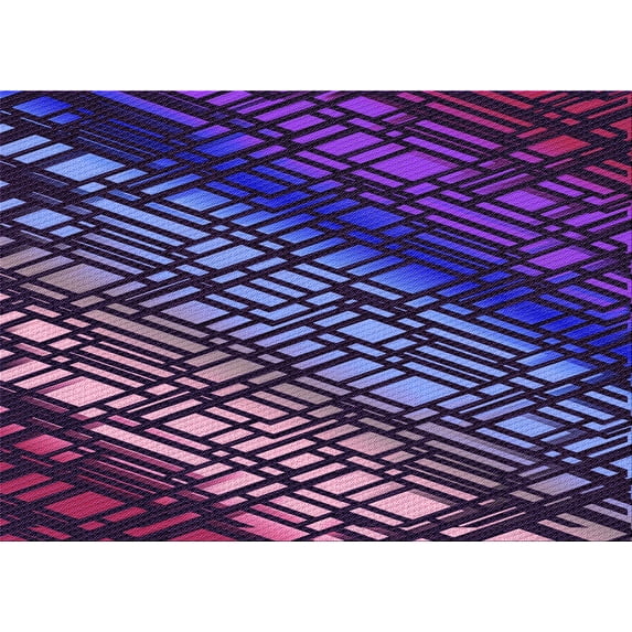 Ahgly Company Machine Washable Indoor Rectangle Transitional Dark Purple Area Rugs, 5' x 7'