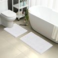 thumbnail image 2 of 2 Pieces Bathroom Rugs, Ultra Soft Non Slip Absorbent Chenille Toilet Bath Mat Set (White), 2 of 6