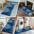 thumbnail image 5 of 2'x6' Rug Runners for Hallways Kitchen, Navy Blue Marble Non Slip Entryway Beside Floor Carpet Runner, Abstract Art Ink Painting Modern Washable Laundry Room Bedroom Throw Rugs Mat for Family Pet, 5 of 8