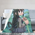 thumbnail image 2 of My Hero Academia Tsuyu Asui Bed Blanket Air Conditioner Quilt Ultra Soft Flannel Blanket All Season Fuzzy Blanket Reversible Fluffy Plush Blanket 50"X40", 2 of 8