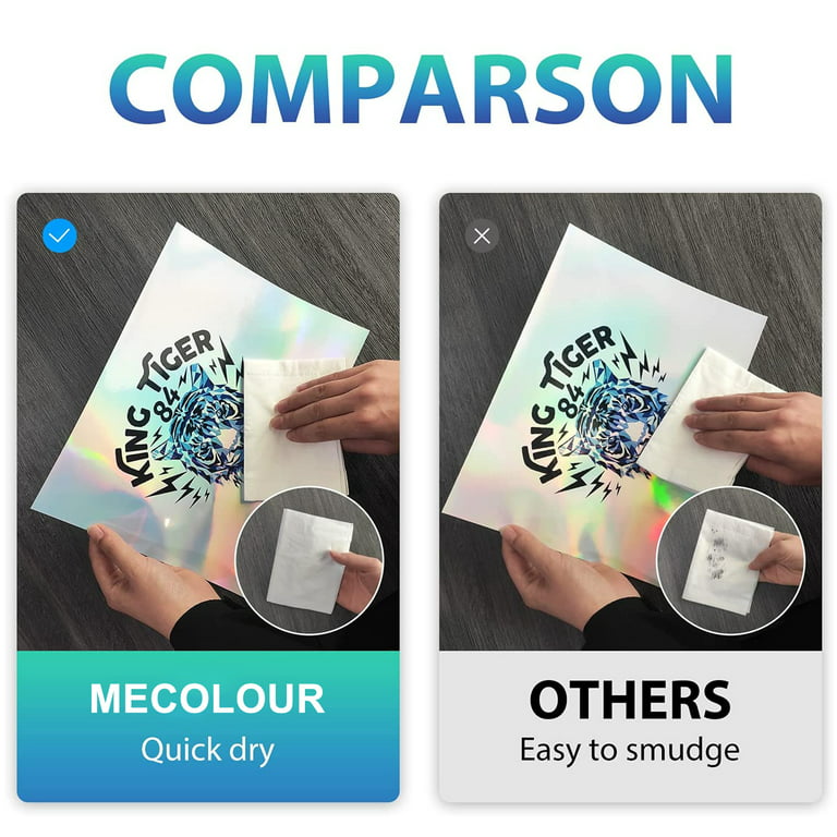 MECOLOUR Printable Vinyl Clear Sticker Paper for Inkjet Printer