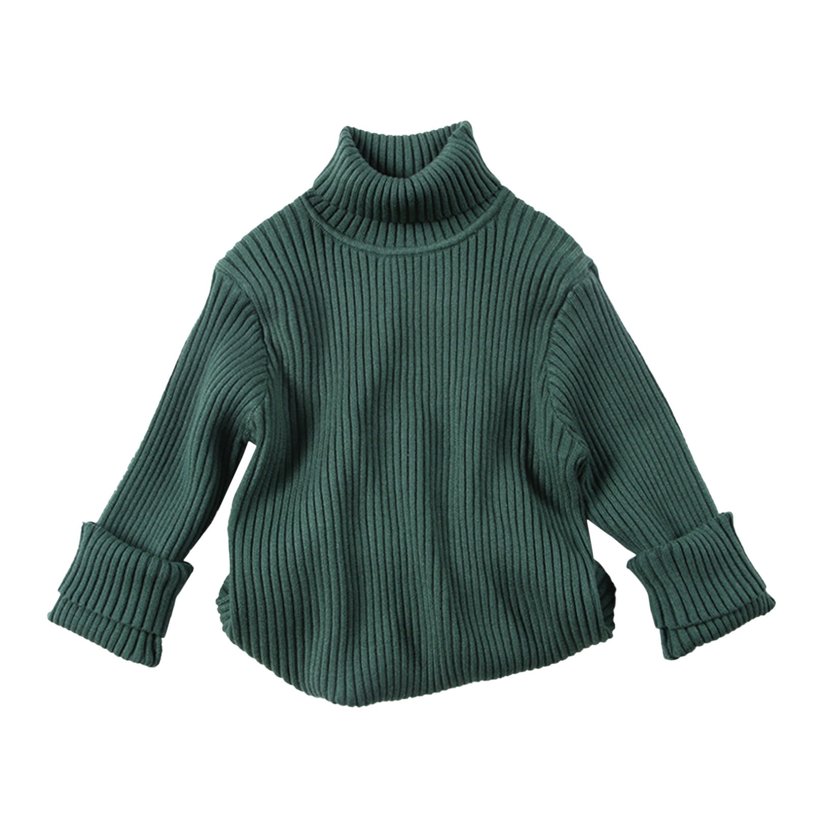 Wdgfv Neutral Kids Winter Furry Turtleneck Sweater Top For Boys