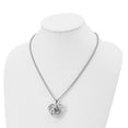 thumbnail image 4 of Stainless Steel Necklace with Pendants Chain Polished Filigree Puffed Heart 20in 20 inch, 4 of 5