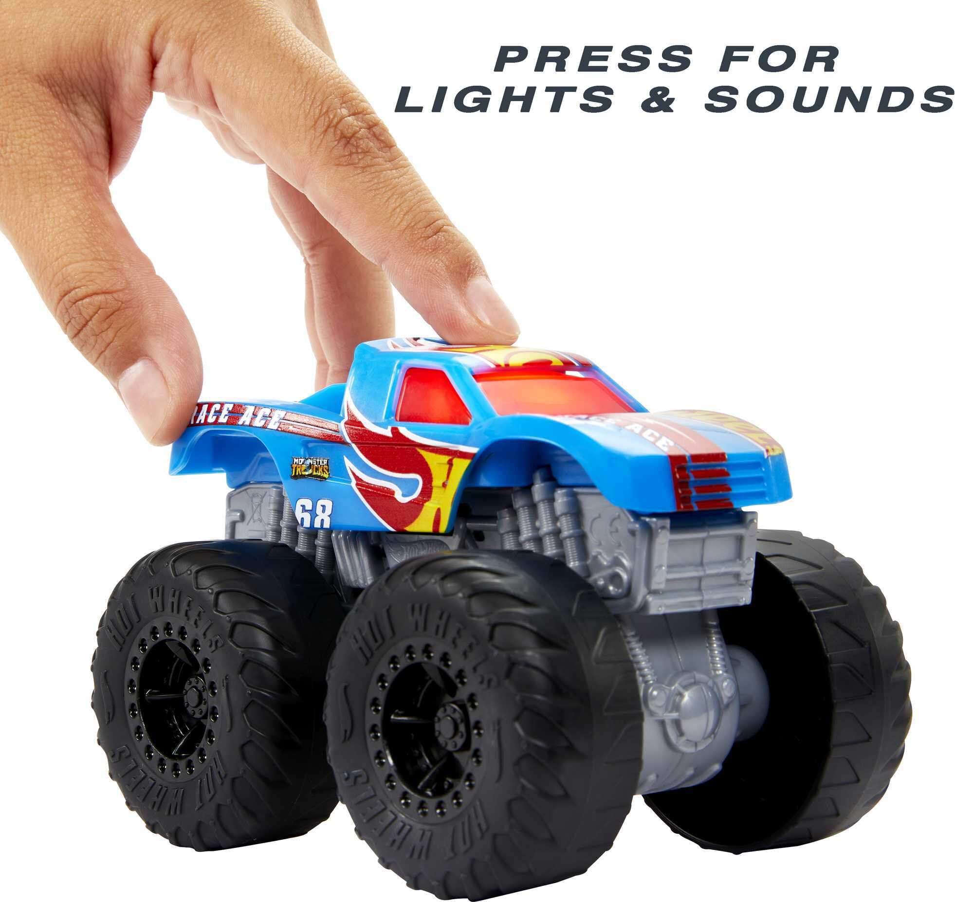 Hot Wheels Monster Trucks Roarin' Wreckers, 1 1:43 Scale Truck with Li –  Christy's Toy Outlet