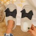 thumbnail image 2 of House Slippers Women Men Non-Slip Slip-on Round Toe Flats Casual Versatile Bow Fall Winter Outdoor Indoor Warm Slippers Home Slippers, 2 of 10