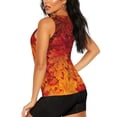 thumbnail image 3 of Bixox Women's Autumn Leaf Printed Sleeveless Fitness Workout Running Quick-Dry Tank Top, 3 of 7
