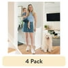 (4 pack) Perma Child Safety 71 in. Wide x 33 in. Tall White Retractable Baby Gate