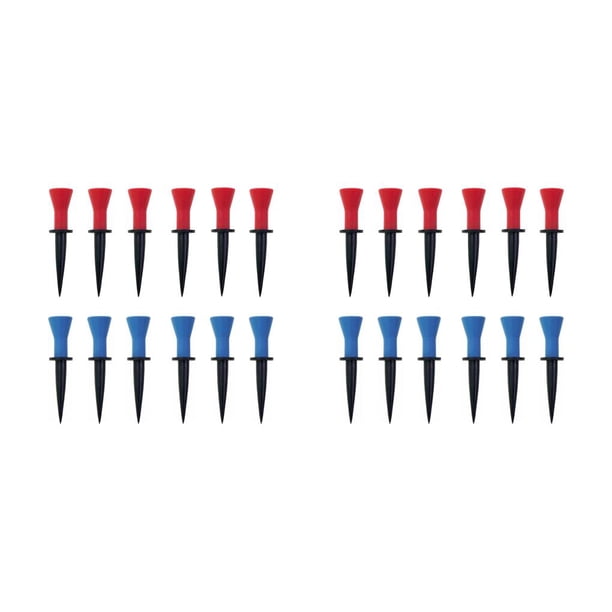 Wosthever 12 Uds. De tees de Golf, soporte estable de bolas de plástico, regalos de práctica de entrenamiento portátiles para exteriores en interiores, 6 uds rojo + 6 uds azul 58 mm 2piezas Wosthever CBP504207