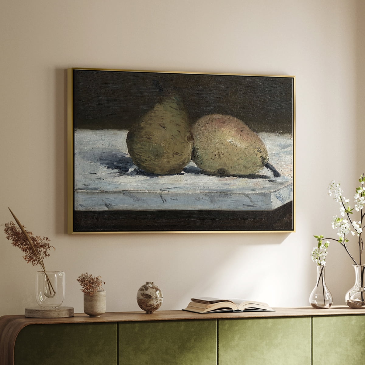 Vintage Botanical Print-VIII By Wexford Home Framed in Gold Wood Gallery Wrapped Canvas 27 in. x 41 in.