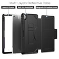 thumbnail image 5 of Business-Style Case for iPad Air 11-inch (2024), Model A2902/A2903/A2904 Case, Heavy-Duty Case with Magnetic Stand /Pencil Holder /Auto Sleep Wake Function, Protective Classic Thin Folio Cover, Black, 5 of 9