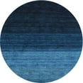 thumbnail image 1 of Ahgly Company Machine Washable Indoor Round Contemporary Deep-Sea Blue Area Rugs, 4' Round, 1 of 7