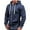 Navy, variant on Odeerbi Cardigan For Men Zipper Hooded Sweater New Trendy All-Match Coat Solid Color Cardigan Navy