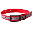 thumbnail image 1 of Translucent reflective waterproof dog collar strong coated nylon webbing with black hardware, 1 of 5