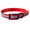 Red, variant on Translucent reflective waterproof dog collar strong coated nylon webbing with black hardware