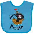 thumbnail image 3 of Inktastic Lil' Pirate Pirate Ship, Pink Bandana Boys or Girls Baby Bib, 3 of 4