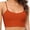 Orange, variant on Women's Ribbed Cami Crop Tops Cropped Camisole with Built in Bra Tank Top