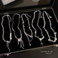 thumbnail image 3 of Ins collar de perlas de acero de titanio de moda al por mayor estilo de chica caliente cadena de suéter largo sentido de gama alta cadena fuerte que combina con todo X886 plata JFHHH pequeña, 3 of 5