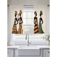thumbnail image 5 of African Women Sheer Curtains 54 Inches Long 2 Panels Black Women Light Filtering Semi Sheer Window Curtains Drapes for Bedroom Living Room 52"x54", 5 of 7
