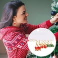 thumbnail image 4 of XWSHYW Decoraciones Navideñas Juego de Pendientes Navideños Forma de Papá Noel Goteando, Regalo para Mujer, 4 of 4