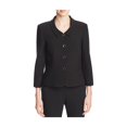 thumbnail image 1 of Finity Womens Fitted Four Button Blazer Jacket, Black, 8, 1 of 1