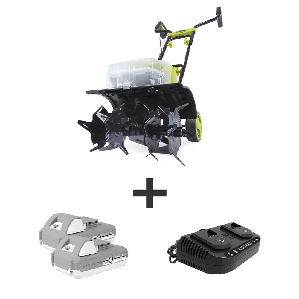 Sun Joe 24VX2TLR14 24Volt iON+ Cordless Garden Tiller/Cultivator Kit