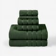 thumbnail image 1 of XmhyTop-A Juego de 6 toallas de algodón absorbentes y suaves para el baño, color verde, 1 of 5