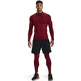 thumbnail image 2 of Under Armour Men's ColdGear Mock Neck Compression Shirt (Cardinal/White, XXXL), 2 of 3